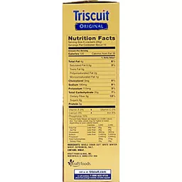 Triskets Types Triscuits Nutrition Label