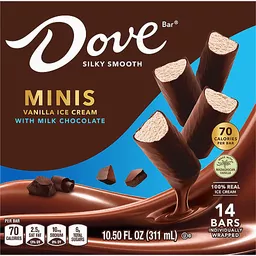 Dove Ice Cream Vanilla Minis 14 Ea Popsicles Sendik s Food