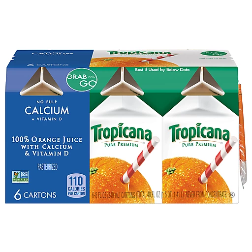 Tropicana orange juice sales calories