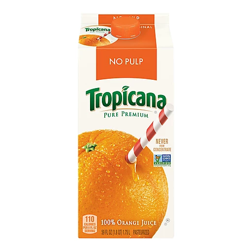 Tropicana orange top juice no pulp
