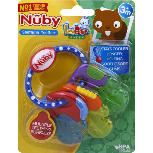 Nuby icy 2024 bites keys teether