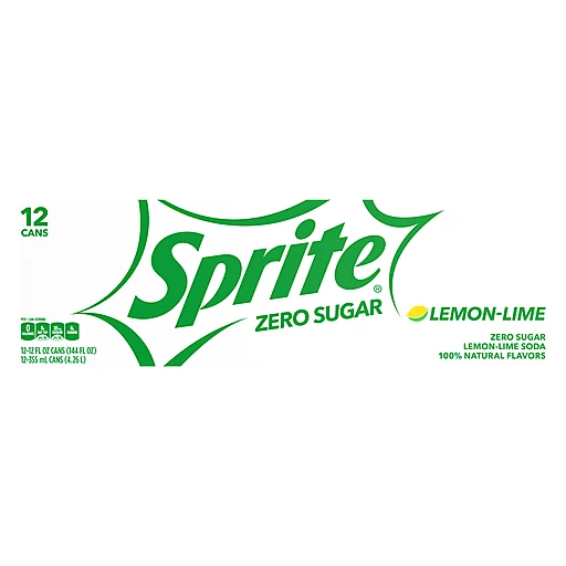 Sprite Soda, Zero Sugar, Lemon Lime 12 ea | Lemon-Lime & Citrus