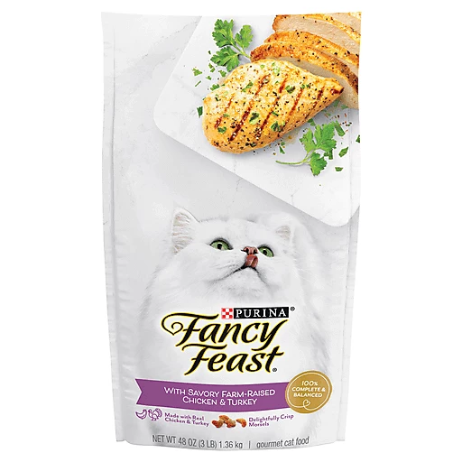 Purina Fancy Feast Dry Cat Food With Savory Chicken and Turkey
