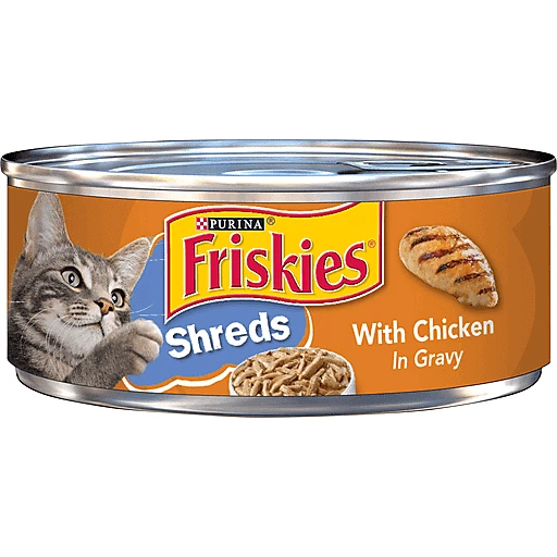 Purina Friskies Gravy Wet Cat Food Shreds With Chicken 5.5 oz