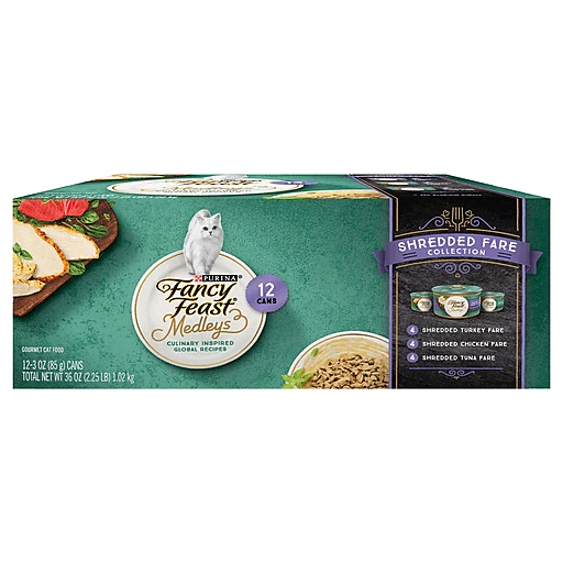 Fancy Feast Cat Food Turkey Fare Chicken Fare Tuna Fare Gourmet