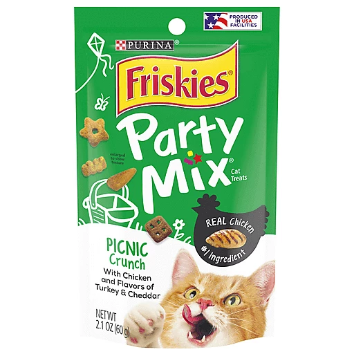 Purina Friskies Made in USA Facilities Cat Treats Party Mix