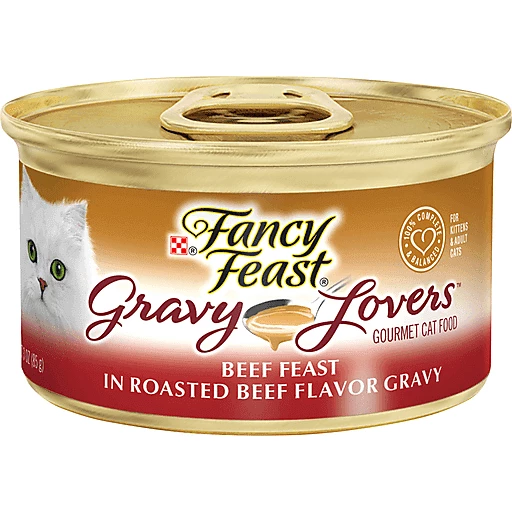 Purina Fancy Feast Gravy Wet Cat Food Gravy Lovers Beef Feast in