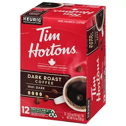 Tim Hortons Dark Roast K Cup Pods Coffee 12 0.37 Oz K Cups