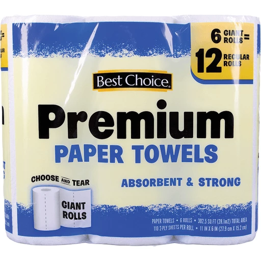 Best Choice Paper Towel Double 6 Rolls | Paper Towels | Super Saver