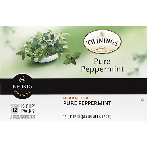 Twinings of London Pure Peppermint Herbal Tea 12 Ct K Cup Pods