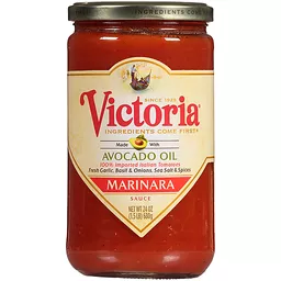 Victoria Avocado Oil Marinara Sauce 24 Oz. Jar Pasta Sauce