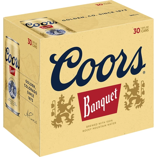 Coors Banquet Lager Beer 30 Pack 12 Fl. Oz. Cans 5 ABV Ale