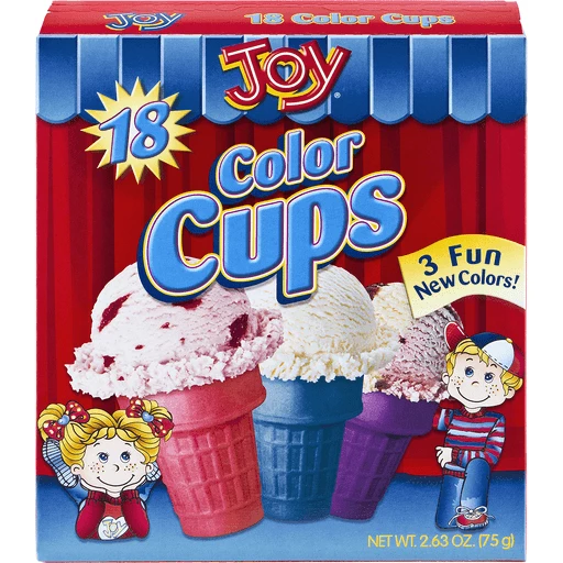 Colored ice best sale cream cups