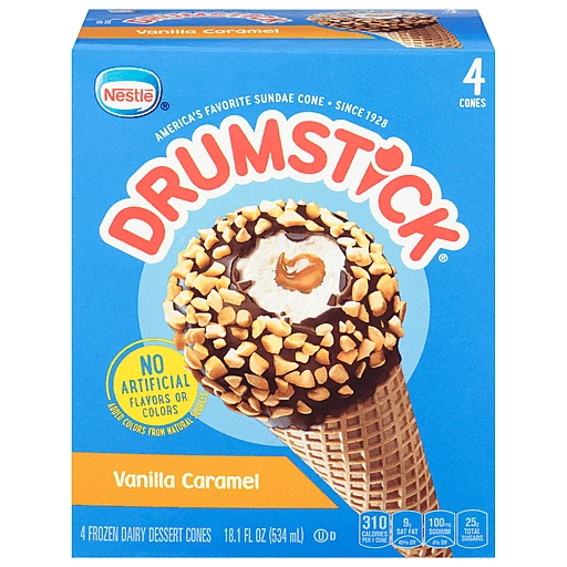 Drumstick Vanilla Caramel Frozen Dairy
