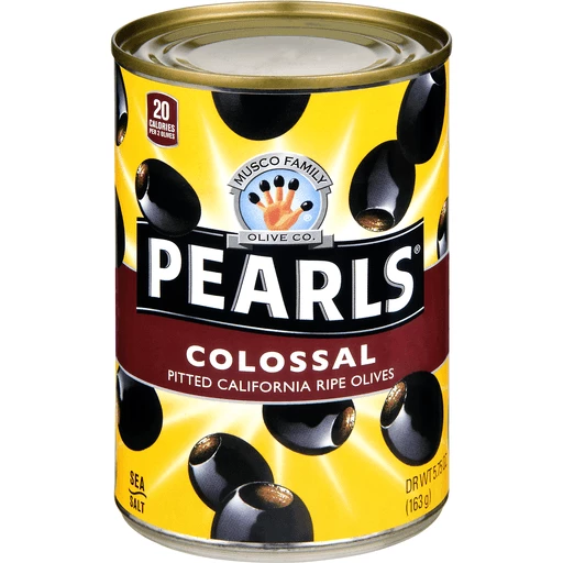 Pearls Olives, Pitted, Ripe, Colossal 5.75 Oz, Olives