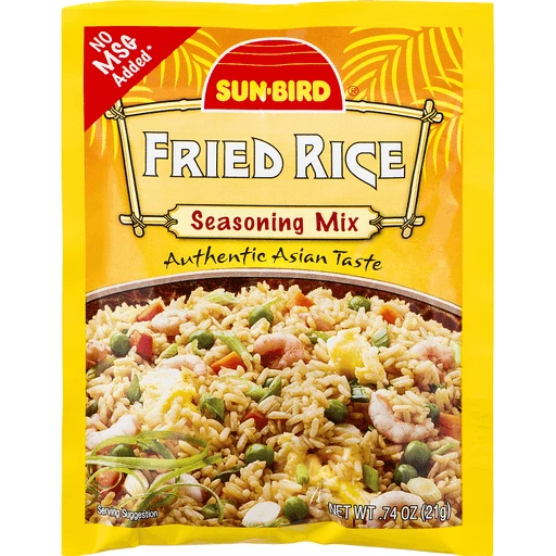 Sun Bird Fried Rice Seasoning Mix 0.74 Oz Envelope