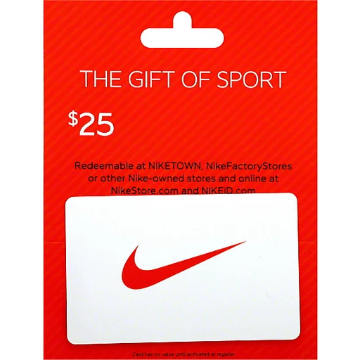 Nike gift code online