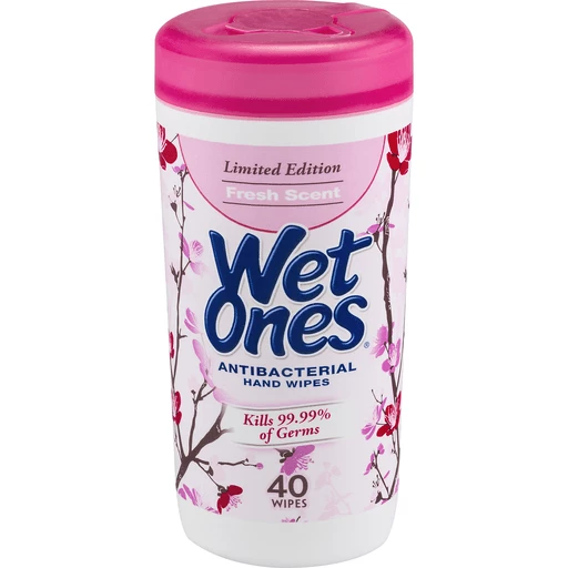 Wet Ones Antibacterial Hand Wipes Canister — Fresh Scent, 40 Ct. Canister, Wipes, Refills & Accessories