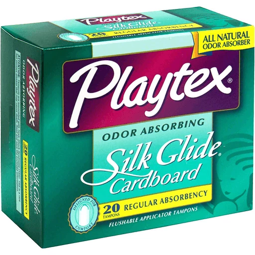 Playtex Silk Glide Odor Absorbing Tampons With Cardboard Flushable  Applicator, Regular Absorbency, Shop
