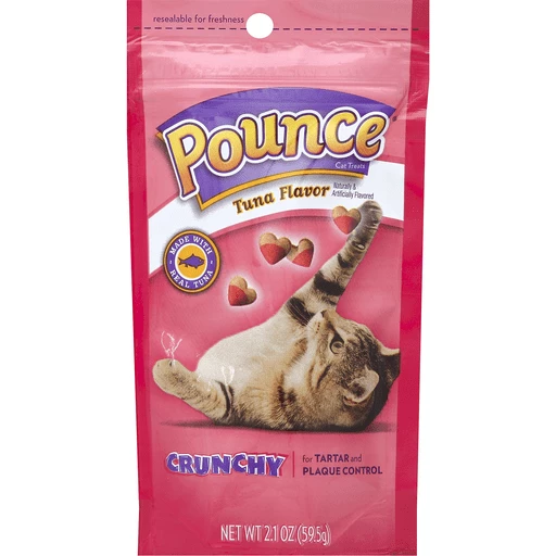 Pounce Tartar Control Crunchy Tuna Flavor Cat Treats Pet