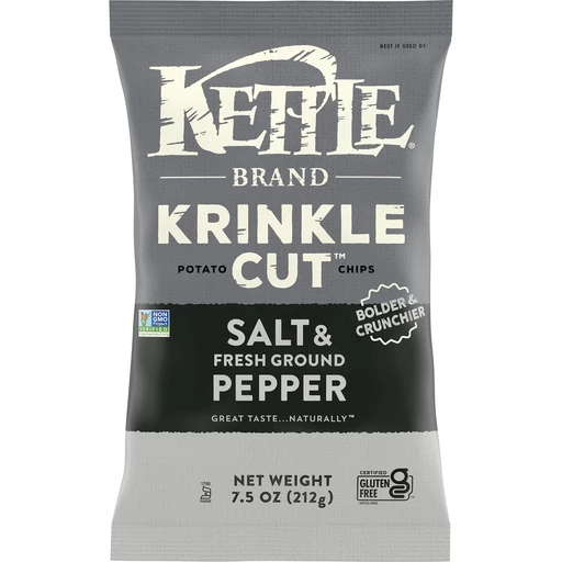 Kettle Brand® Krinkle Cut Salt & Fresh Ground Pepper Kettle Potato