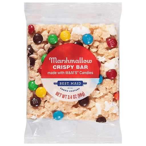 Best Maid Cookie Company Crispy Bar, Marshmallow, M&M’s Candies
