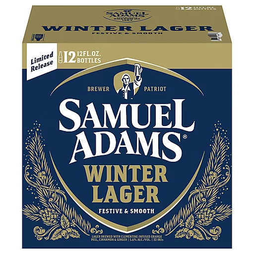 Samuel Adams Beer, Winter Lager, Festive & Smooth 12 ea | Beer