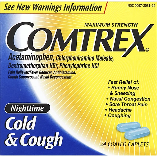 Comtrex Ingrediants Maximum Strength