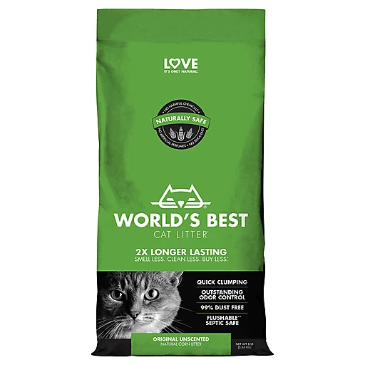 World s Best Cat Litter Original Unscented Clumping 8 Lb Litter
