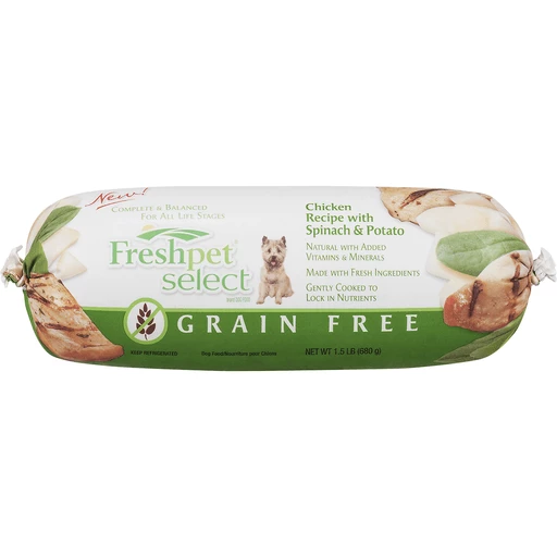 Freshpet Dog Food Grain Free Chicken Recipe Slice Serve Roll