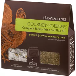 Urban Accents Gourmet Gobbler Turkey Brine and Rub Kit, Complete