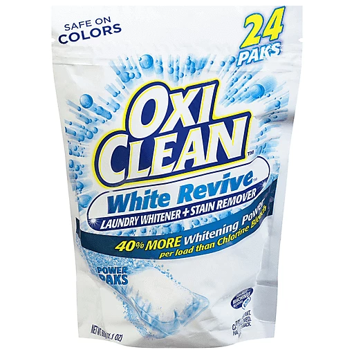 OxiClean Laundry Whitener + Stain Remover, Power Paks 24 Ea