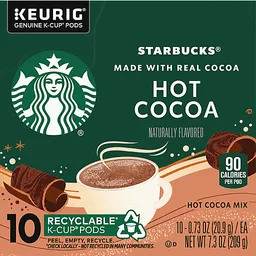 Starbucks Hot Cocoa Mix K Cup Pods 10 ea Single Serve K Cups