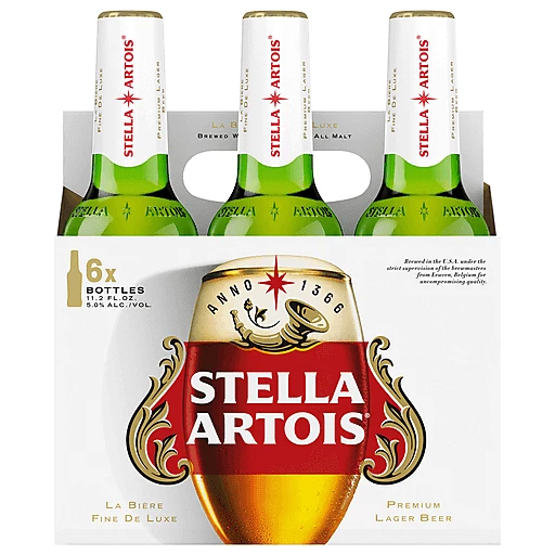 Stella Artois Beer, Premium, Lager 6 Ea | Pilsner | Super Saver