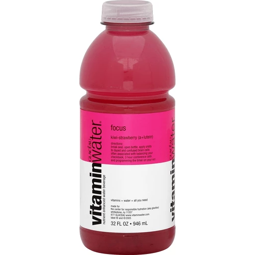 Vitaminwater Water Beverage, Nutrient Enhanced, Focus, Kiwi