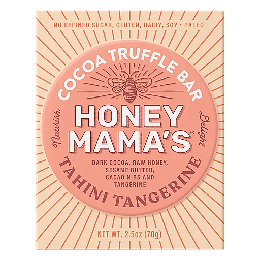 Honey Mamas Tahini Tangerine Cocoa Truffle Bar 2.5 Oz, Granola & Energy  Bars