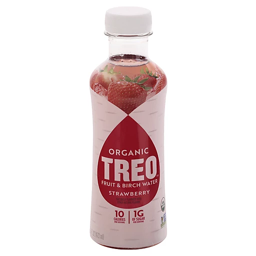 Treo Organic Strawberry Fruit & Birch Water 16 Oz, Flavored