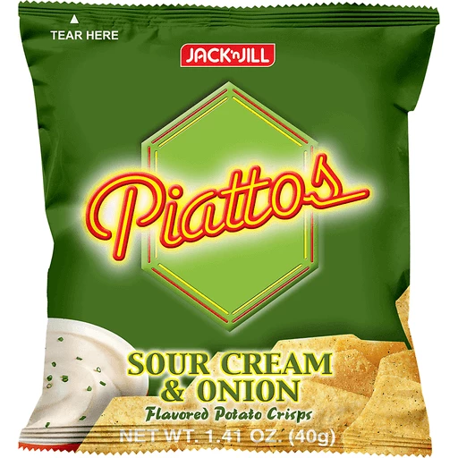 Jack 'n Jill Piattos Sour Cream & Onion 40g