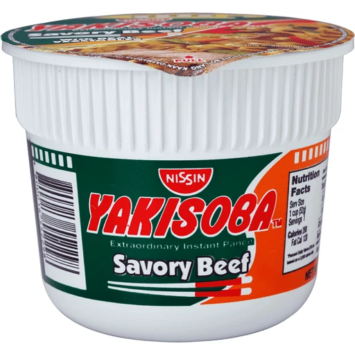 Nissin Yakisoba Mini Cup Savory Beef 52g