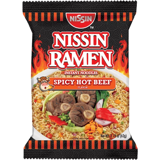Nissin Ramen Instant Noodles Spicy Hot Beef 62g