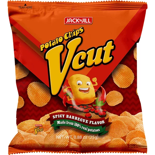 Jack 'n Jill Potato Chips V-Cut Spicy Barbecue 25g