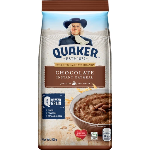 Quaker Oats Chocolate with Milk Instant Oatmeal 500g
