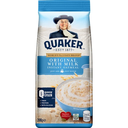 Quaker Original with Milk Instant Oatmeal 500g