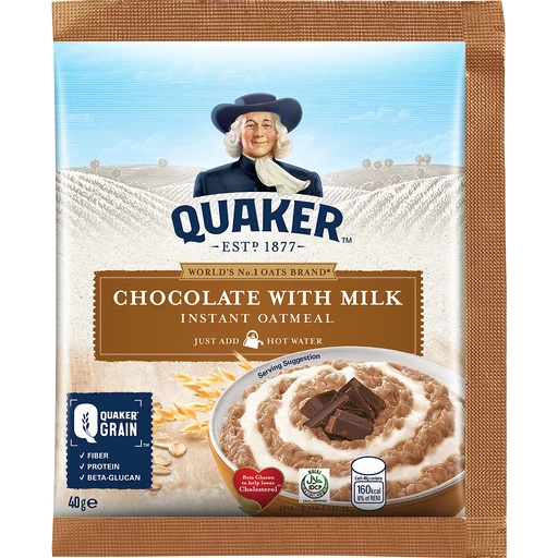 Quaker Chocolate Instant Oatmeal 33g