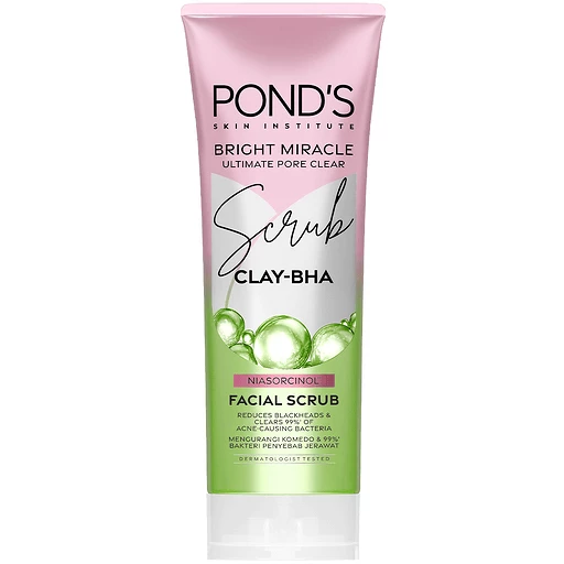 Pond's Facial Scrub Bright Miracle Ultimate Pore Clear 100g