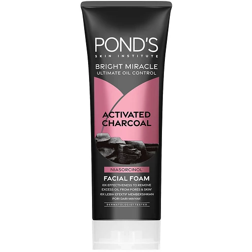 Pond's Facial Foam Bright Miracle Activated Charcoal 100g