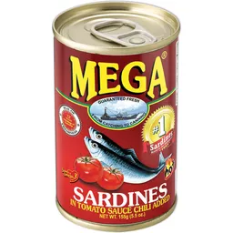 Mega Sardines in Tomato Sauce Chili 155g