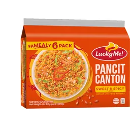 Lucky Me! Pancit Canton Instant Noodles Sweet & Spicy Multipack 80g x 6s