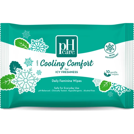 PHCare Cooling Comfort Daily Feminine Wipes 10s