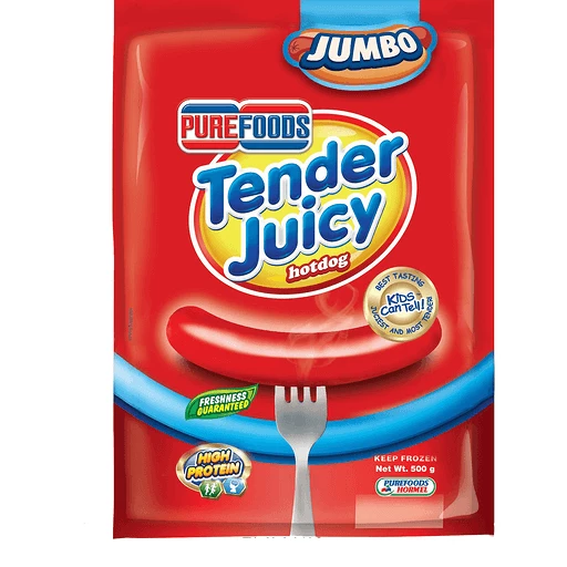 Purefoods Tender Juicy Hotdog Jumbo 500g